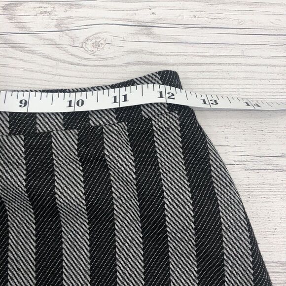 Forever 21 Y2k 90s Mini Skirt Size Small Slanted Stripes Academia Preppy Grunge - Picture 5 of 10